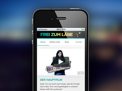 Frei Zum Läbe design iphone mobile responsive web website
