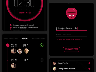 Shutapp - Digital Detox App app clean design detox head mobile sign up timer ui ux