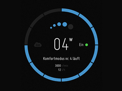 Deutsche Vortex BlueOne Interface Concept circle dashboard gui infotainment interface iot mobile timer ui ux