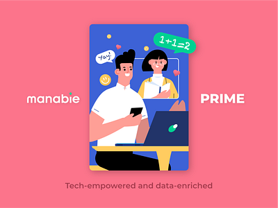 Manabie Prime! cute design illustration learning learning app manabie student study teacher