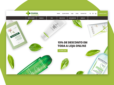 Webdesign & Branding - PharmaScalabis e commerce green health online pharmacy shop store ui ux webdesign