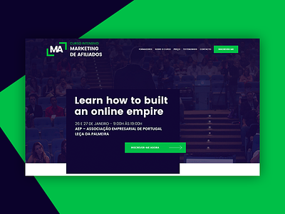 Affiliate marketing - landing page affiliate course design landing learn lessons marketing page ui ux web