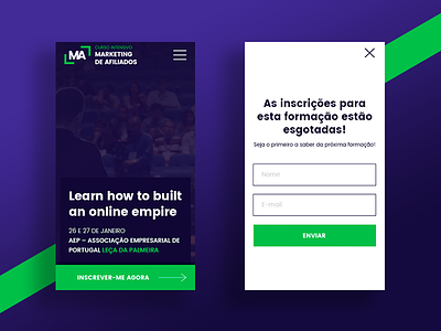 Affiliate marketing course - landing page affiliate course design green landing learn lessons marketing page ui ux web