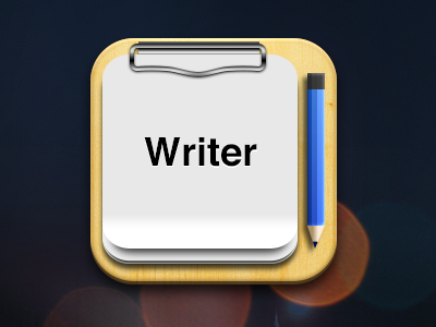 Writer's clipboard clipboard icon ios wood writer