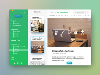 Evernote's redesign