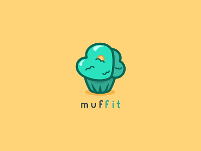 Muffit Logo fitness food health healthy logo muffin sketch sketchapp vector