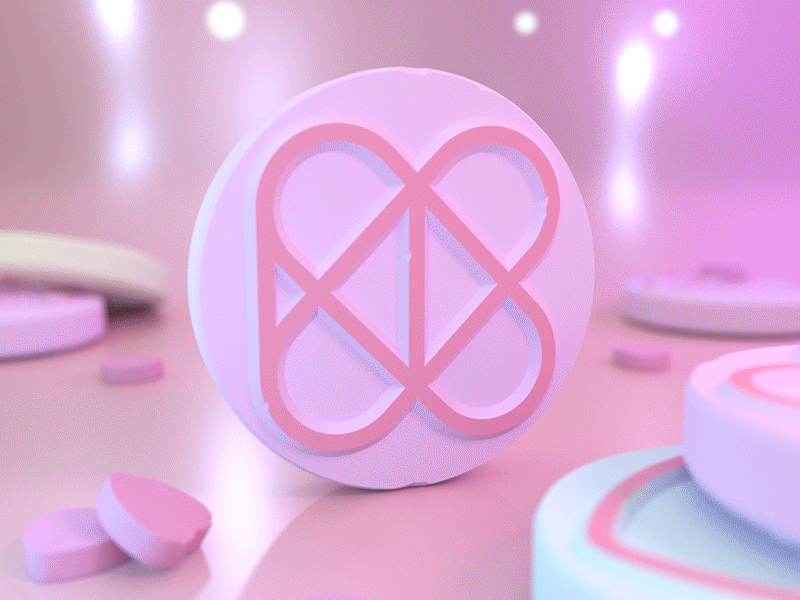 Happy Valentine's 3d animation candy loop lovehearts sweet valentines valentines day