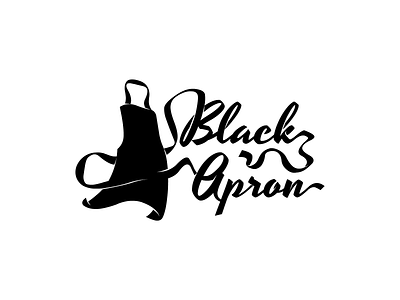 Black Apron apron black brand identity branding cookery logo ribbon school