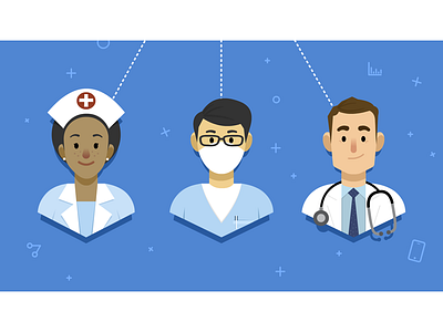 Medical Characters avatar character character design design doctor heads illustration medical nurse people pharmaceutical surgeon