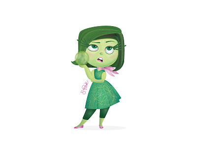 Inside Out - Disgust disgust illustration inside out pixar vector illustration