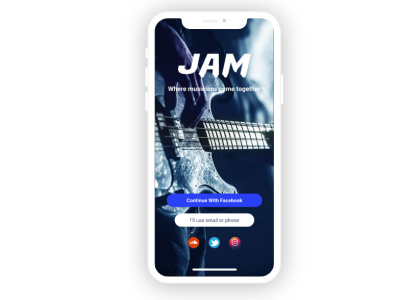 JAM Sign up page