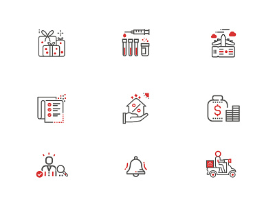 Outline Icons app icons vector