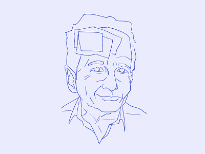 Rauschenberg Sketch design face illustration pop art portrait sketch warhol