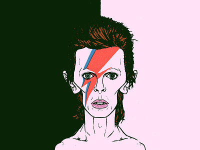 Bowie bowie design face illustration portrait sketch