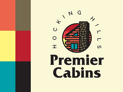 Hocking Hills Premier Cabins Logo brand brand identity brand illustration branding design hocking hills illustration logo ropple slogan wanted swgs vector