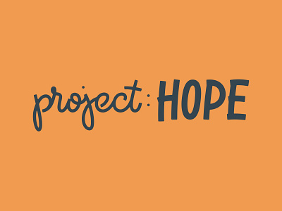 Project Hope branding branding design lettering logo script