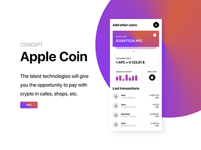 [FREE .FIG] Start with Apple Coin  app design dribbble freebie freepsd gradients icon ui ux