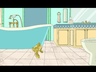 Bathroom background concept animation background concept