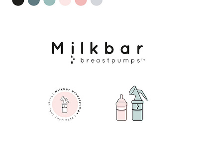 Milkbar Breastpumps Brand Design brand brand assets brand design branding design graphic design hand drawn illustration illustration design illustrator logo logo designer logodesign logotype mark pattern pattern a day pattern design patterns vector