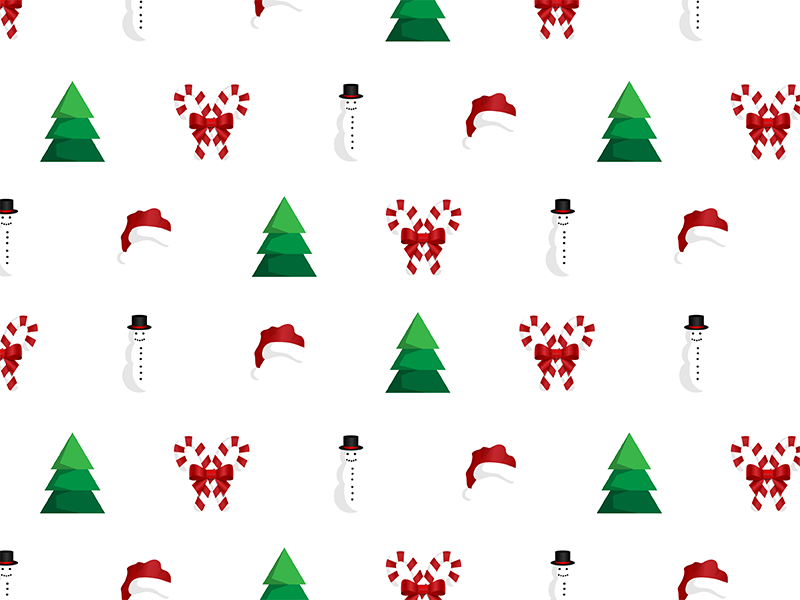 Christmas Pattern hat santa bow candy canes tree snowman xmas christmas pattern
