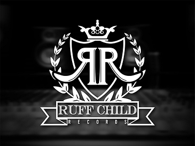 Ruff Child Records Logo branding crown illustrator logo music shield vector