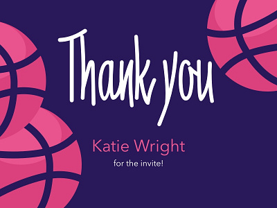 Thank you so much Katie Wright for the invite! invite shot thank you