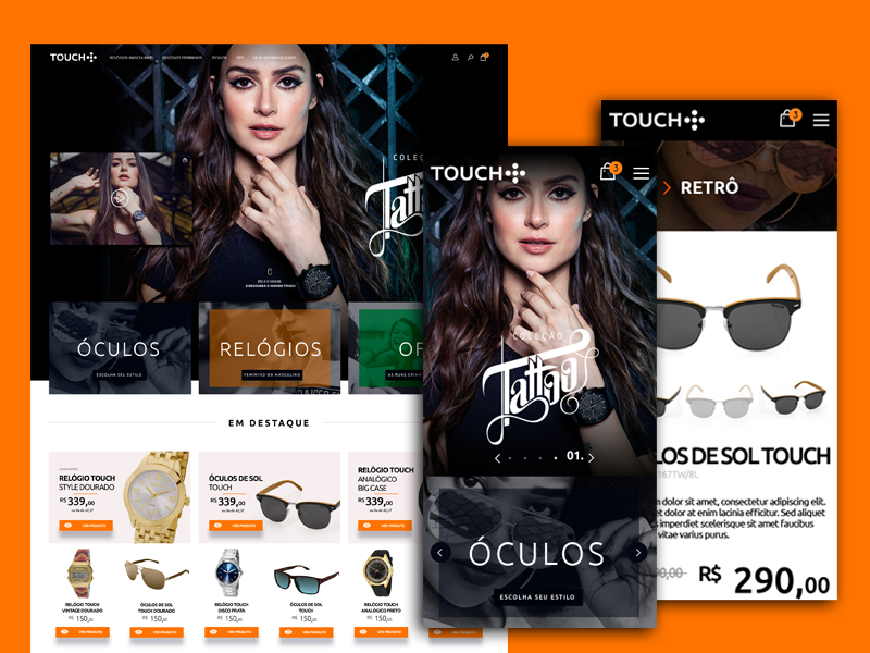Site Touch store technos touch e-commerce ux ui