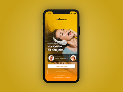 Deezer Redesign adobe xd app deezer iphone móbile redesign