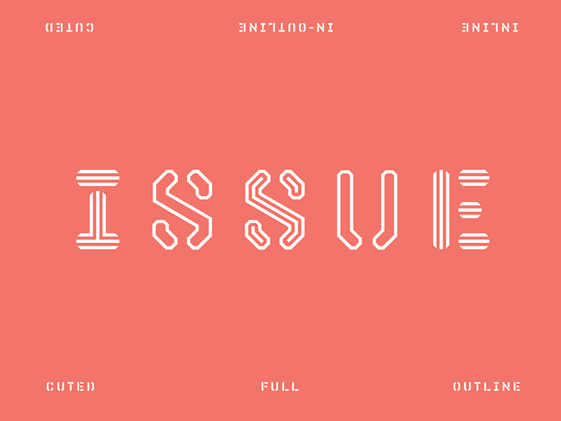 Issue font display font type typeface typography