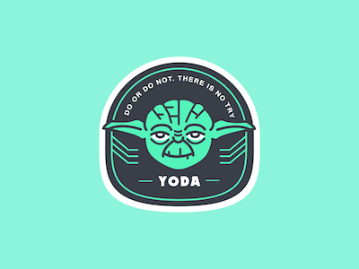 Yoda Badge badge design design graphic design graphics star wars the force type yoda