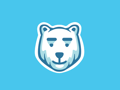Polar Bear Logo Mark/Sticker antartica cold design graphic design graphics ice logo logo mark polarbear sticker