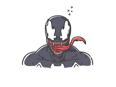 Venom Illustration character details graphics lineart lines marvel vector vector art vector graphics venom