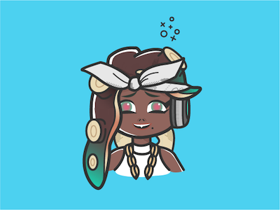 Marina from Splatoon 2 splatoon2 games video games illustration lineart lines details vector illustration vector