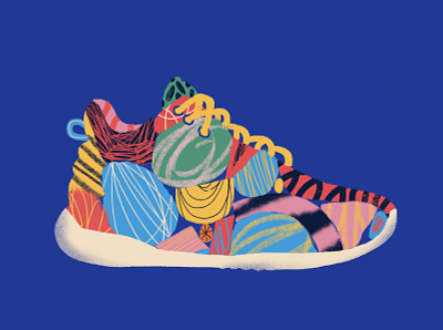 Sneaker for Buck NY / Microsoft Teams buck illustration shapes shoe sneaker textures