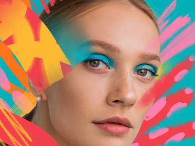 Adobe Create Mix Portrait adobe brush collage colors create digital collage fashion mix photo portrait strokes textures