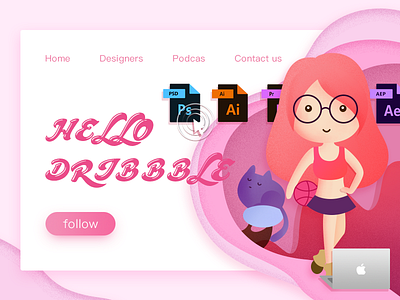 Hello Dribbble dribbble hello