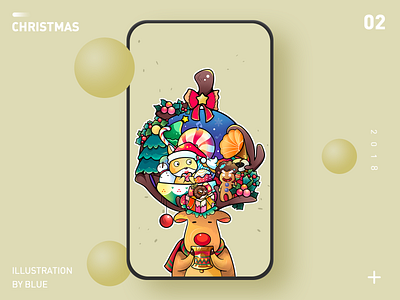 Christmas illustration color matching illustration illustration art ps q version