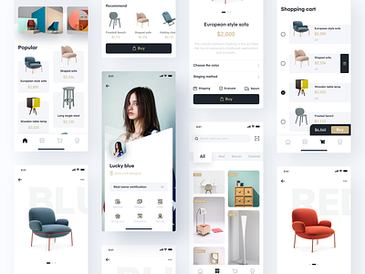 Furniture APP-3 app card design design furniture app product simple design ui ux