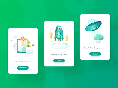 Missing page design colorful defect emotional design illustration ui ux