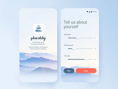 placidity android app logo mobile mobile ui ui ui design vector