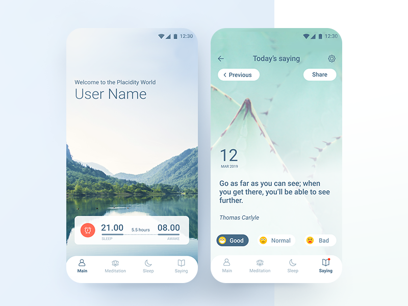 placidity by olga on Dribbble
