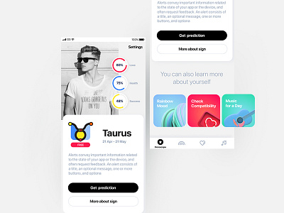 Concept Horoscope about us mobile app mobile app design mobile ui ui ui design