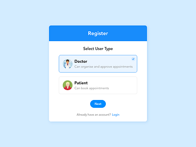 Select User UI by Sathish Kumar Selvam on Dribbble
