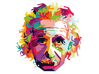Einstein colors einstein illustration illustrator pixel print vector