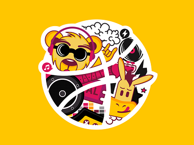Sticker Mule Music Festival festival illustrator music sticker stickermule vector