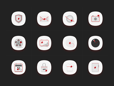 Red bean design icon ui