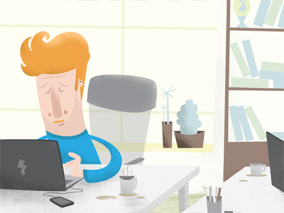 This is a new project I'm working on. animation character illustration office vector