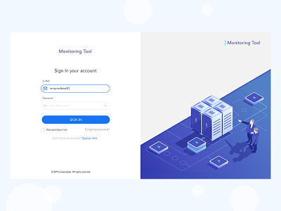 Login Page - Server Monitoring Tool flat design learning login login design login page monitoring monitoring tool server server monitoring sign in sign in page
