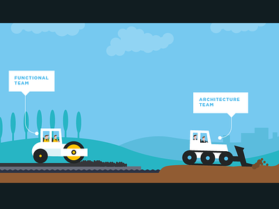Architectural Runway agile asphalt bulldozer flat framework illustration infographics management scaled vector