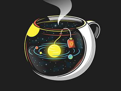 Infinity brew colombo elia gebe humor illustration space stars surrealism universe vectors